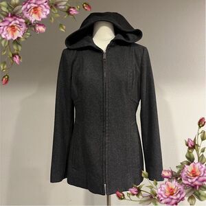 Anne Klein hooded wool zip up jacket‎ size Medium